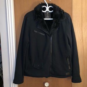 Fox Sasquatch (Faux) Fur-Lined Zip-Up Sweater/Jacket - Like New